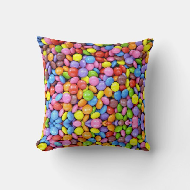 Sweet Candy Throw Pillow (Front)