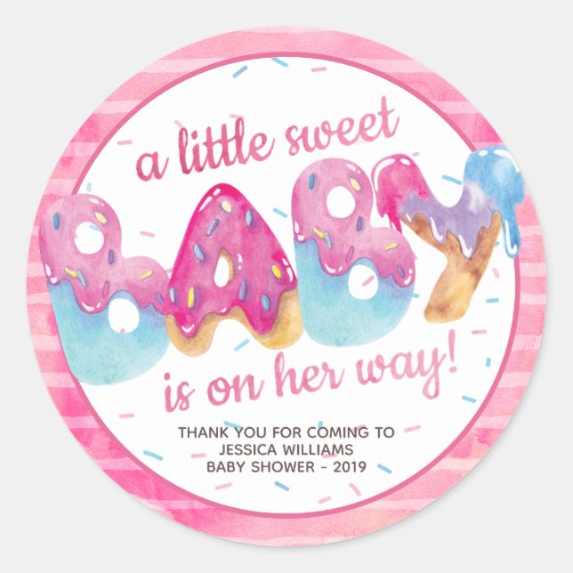 Sweet Candyland Sprinkles Classic Round Sticker (Front)