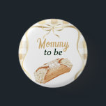 Sweet Cannoli Neutral Beige Italian Baby Shower 1 Inch Round Button<br><div class="desc">Planning a Little Cannoli Baby Shower? This adorable Italian themed baby shower Button features watercolor cannoli pastries and a sweet bakery aesthetic. Perfect for a Sweet Little Cannoli Is on the Way celebration.</div>