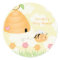 Sweet cartoon bumble bee baby shower sticker