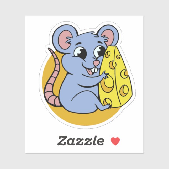 sweet cartoon mouse cheese (Sheet)