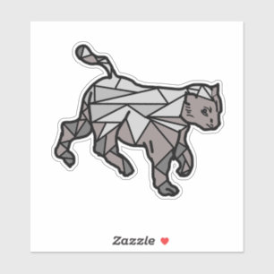 Sweet Cat Geometric Simple Lines White and Black