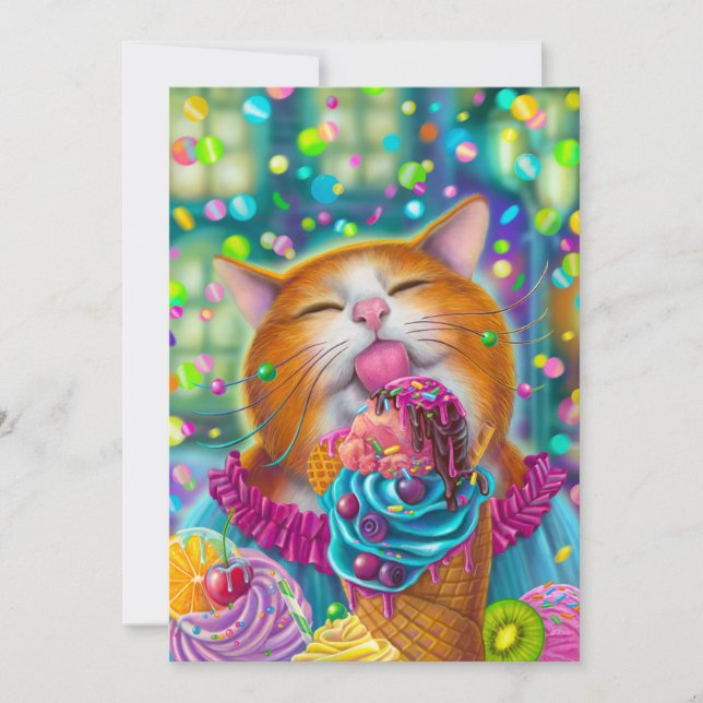 Sweet Cat Holiday Card (Front)