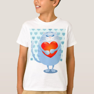 Sweet cat in love, t-shirt