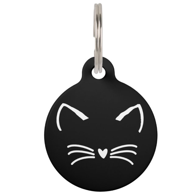 Sweet Cat Kitten Face Pet Tag (Front)