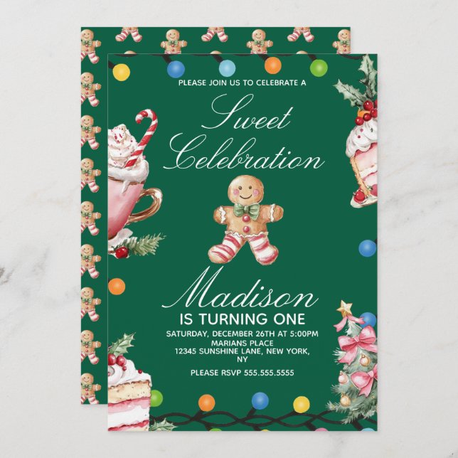 Sweet Celebration Christmas Birthday Party (Front/Back)