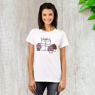 Sweet Celebration Cupcake and Gift Box  T-Shirt