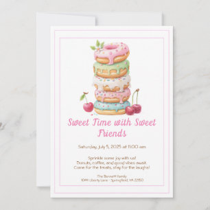 Sweet Celebration Invite – Colourful Doughnuts Par