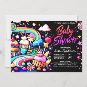 Sweet Celebration Lollipop Baby Shower Invitation