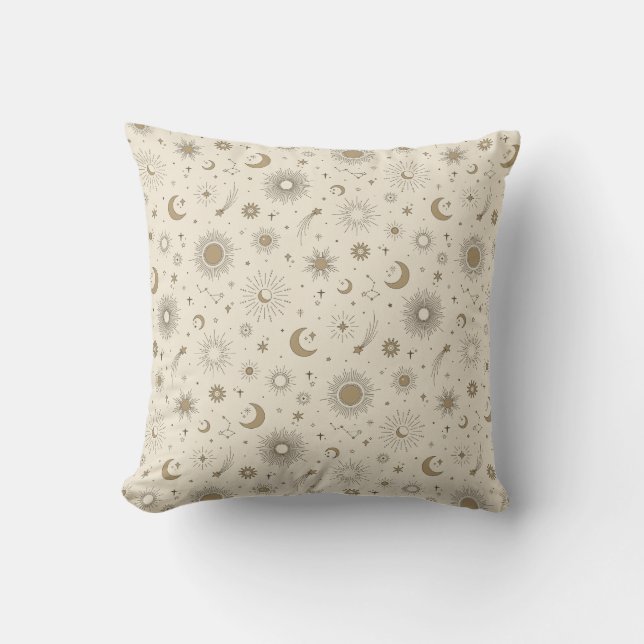 Sweet Celestial Throw Pillow (Front)