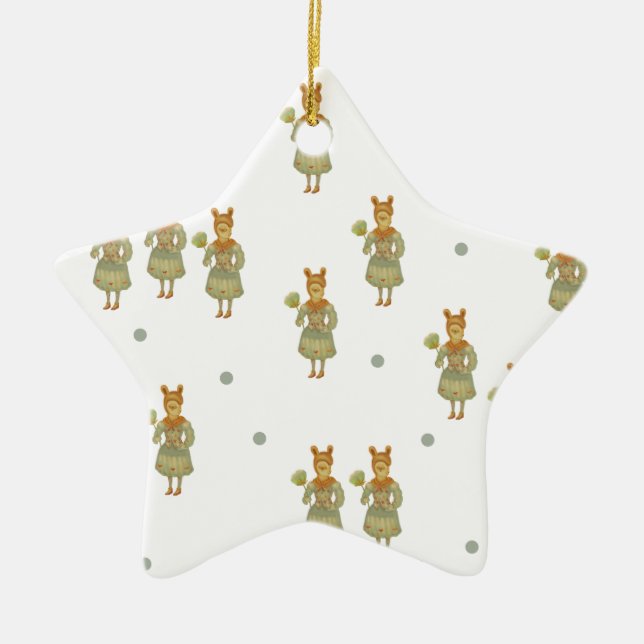 Sweet Character Ceramic Ornament (Front)