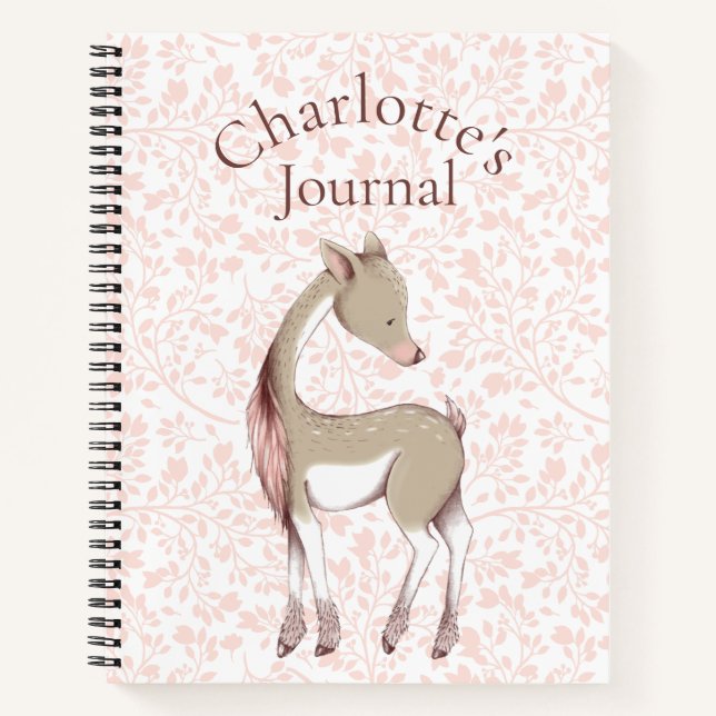 Sweet Cher Illustration/Nom Journal Personnalisé/ (Devant)