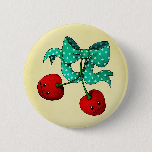 Sweet Cherries 2 Inch Round Button (Front)