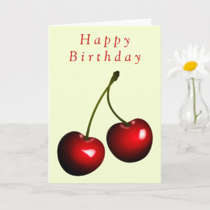 Sweet Cherries Birthday Card