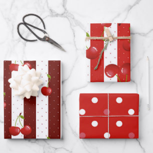 Sweet Cherries Decoupage Wrapping Paper Sheet