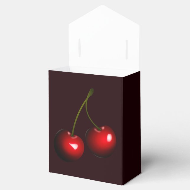 Sweet Cherries Favor Box (Opened)