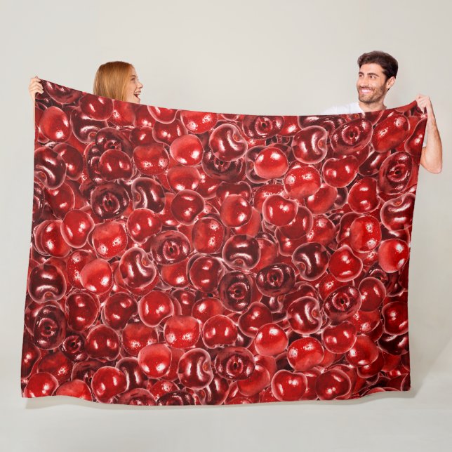 Sweet Cherries Fleece Blanket (In Situ)