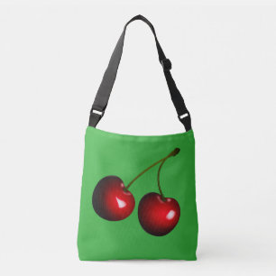 Sweet Cherries Green Crossbody Bag - Choose Colors