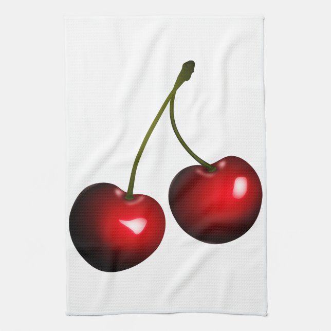 Sweet Cherries Kitchen Towel (Vertical)