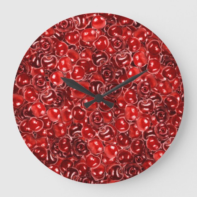 Sweet Cherries Large Clock (Front)