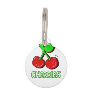 • Sweet Cherries Pop Art Pet Tag