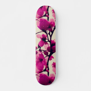 Sweet cherry blossoms pattern skateboard