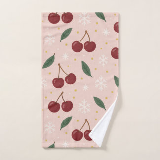 🍒🌸Sweet Cherry Blush Snow Collection Bath Towel Set