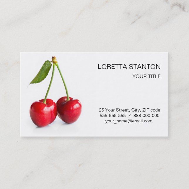 Sweet cherry business card (Front)