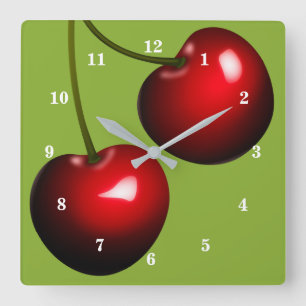 Sweet Cherry Clock - Choose Colour