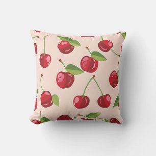Sweet Cherry Delight Throw Pillow
