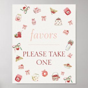 Sweet Cherry Dessert Baby Shower Favours  Poster