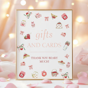 Sweet Cherry Dessert Baby Shower Gifts and Cards Poster