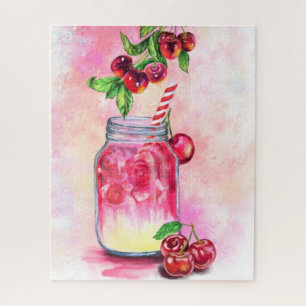 Sweet Cherry Juice Cool Drink Jigsaw Puzzle