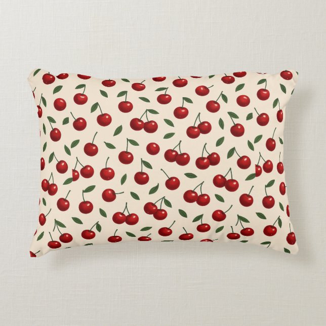 🍒✨Sweet Cherry Minimal Collectio Accent Pillow (Front)
