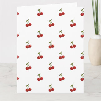🍒 Sweet Cherry Minimal Elegant Tissue Paper Card