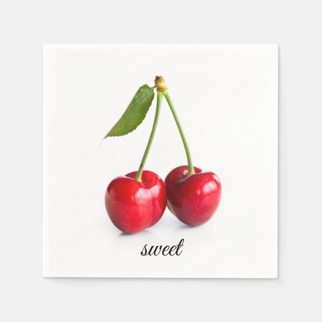 Sweet cherry napkin (Front)