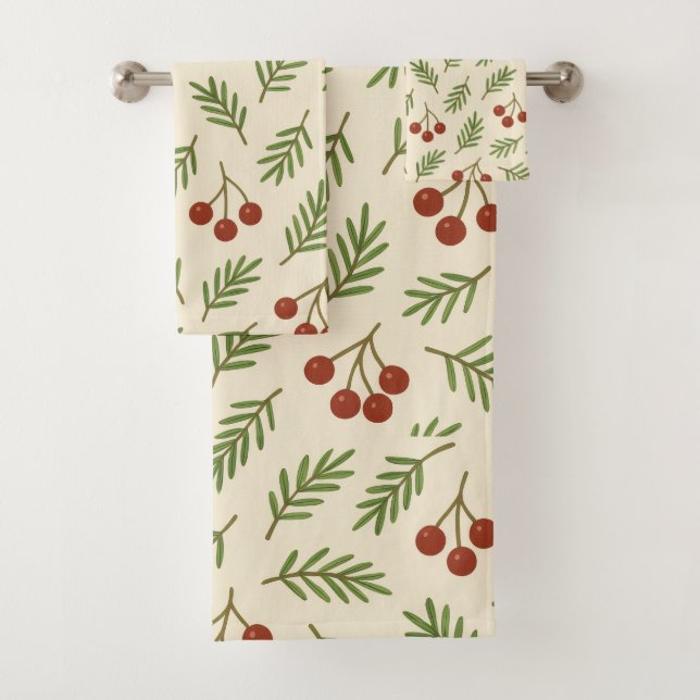 Sweet Cherry Natural Harmony Bath Towel Set (Insitu)