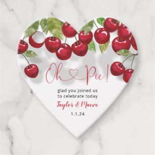 Sweet Cherry Oh Pie Baby Shower Favour Tags