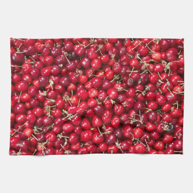 Sweet cherry pattern kitchen towel (Horizontal)