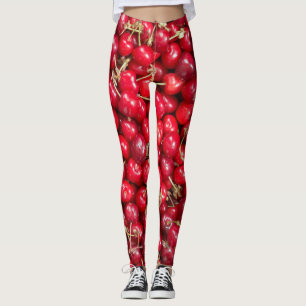 Sweet cherry pattern leggings