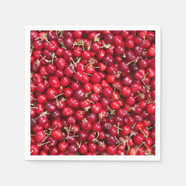 Sweet cherry pattern napkin (Front)
