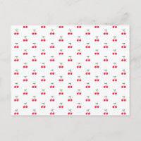 Sweet Cherry Pattern Postcard