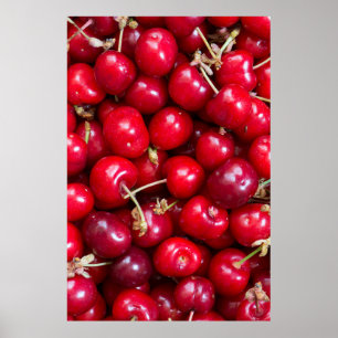 Sweet cherry pattern poster
