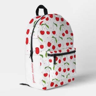 Sweet cherry pattern printed backpack