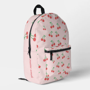 Sweet cherry pattern printed backpack