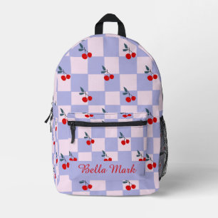 Sweet cherry pattern printed backpack