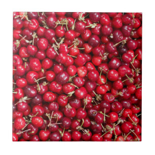 Sweet cherry pattern tile