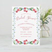 Sweet Cherry Red Bridal Shower 
