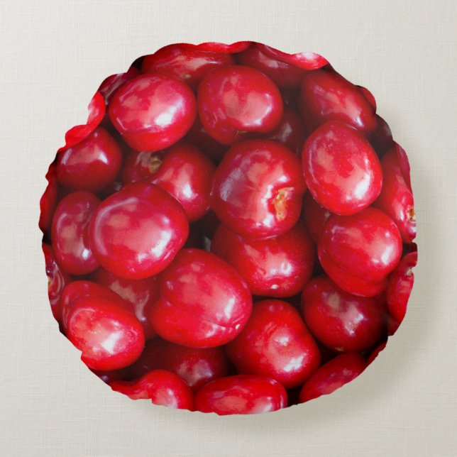 Sweet cherry round pillow (Front)