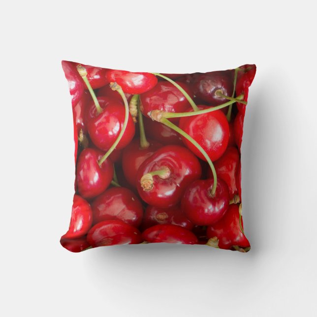 Sweet cherry throw pillow (Front)